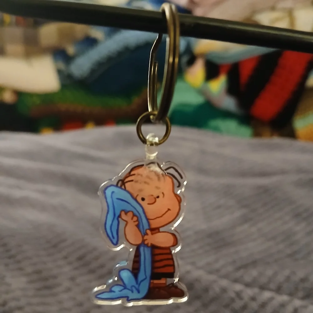 NWOT Peanuts Linus Cartoon Character Acrylic Keychain #18 - Picture 2 of 4